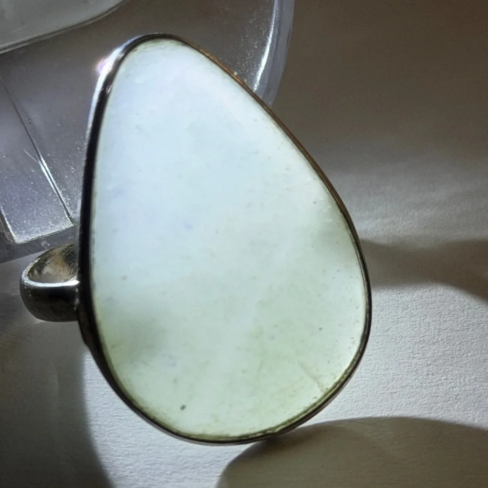 New Aventurine Elegant Green Quartz 925 Sterling Silver Tear Drop Artisan Ring
